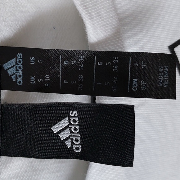 Adidas us 5 black/white workout top/sweatshirt - Picture 4 of 10